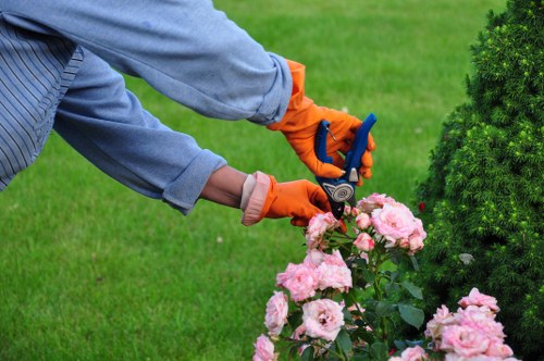 Gardening work in progress with service agreement context